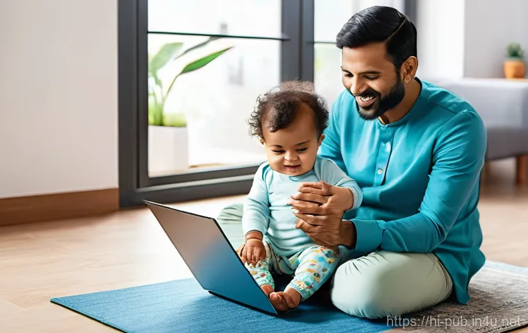 공공정책 업무와 IT 기술 활용 - **Prompt 1: Empowered Family Accessing Digital Government Services at Home**
"A diverse Indian f...