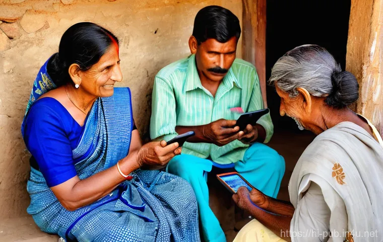공공정책 업무와 IT 기술 활용 - **Prompt 1: Empowered Family Accessing Digital Government Services at Home**
    "A diverse Indian f...