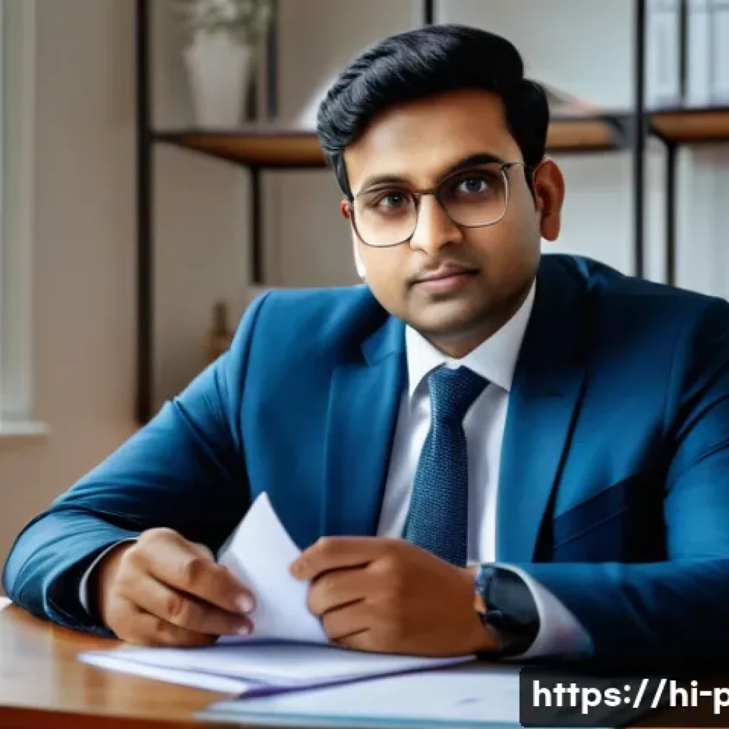 공공정책 분야 취업 면접 질문 - A thoughtful Indian public policy candidate in a formal interview setting, wearing professional atti...