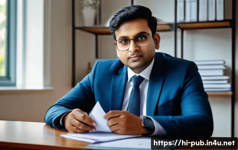 공공정책 분야 취업 면접 질문 - A thoughtful Indian public policy candidate in a formal interview setting, wearing professional atti...