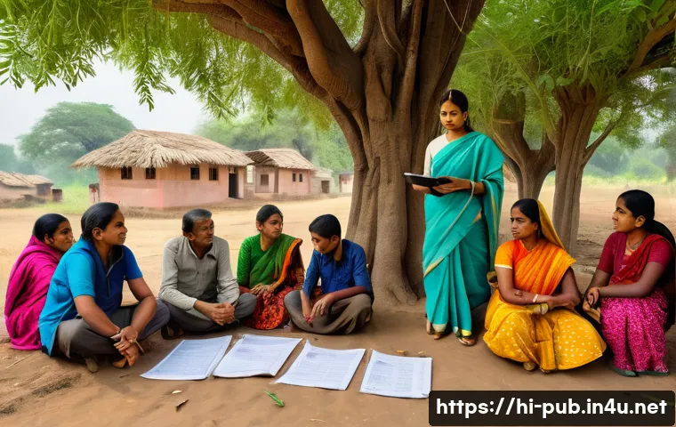 공공정책 연구 방법론 - A detailed, vibrant scene of a diverse group of Hindi-speaking policy researchers conducting a mixed...